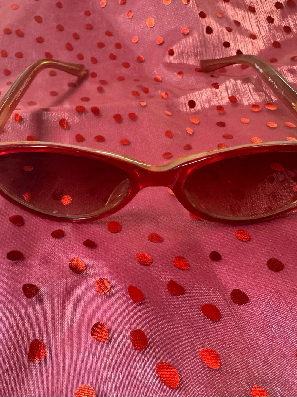 BCBGMaxAzria Red Cat-Eye Sunglasses